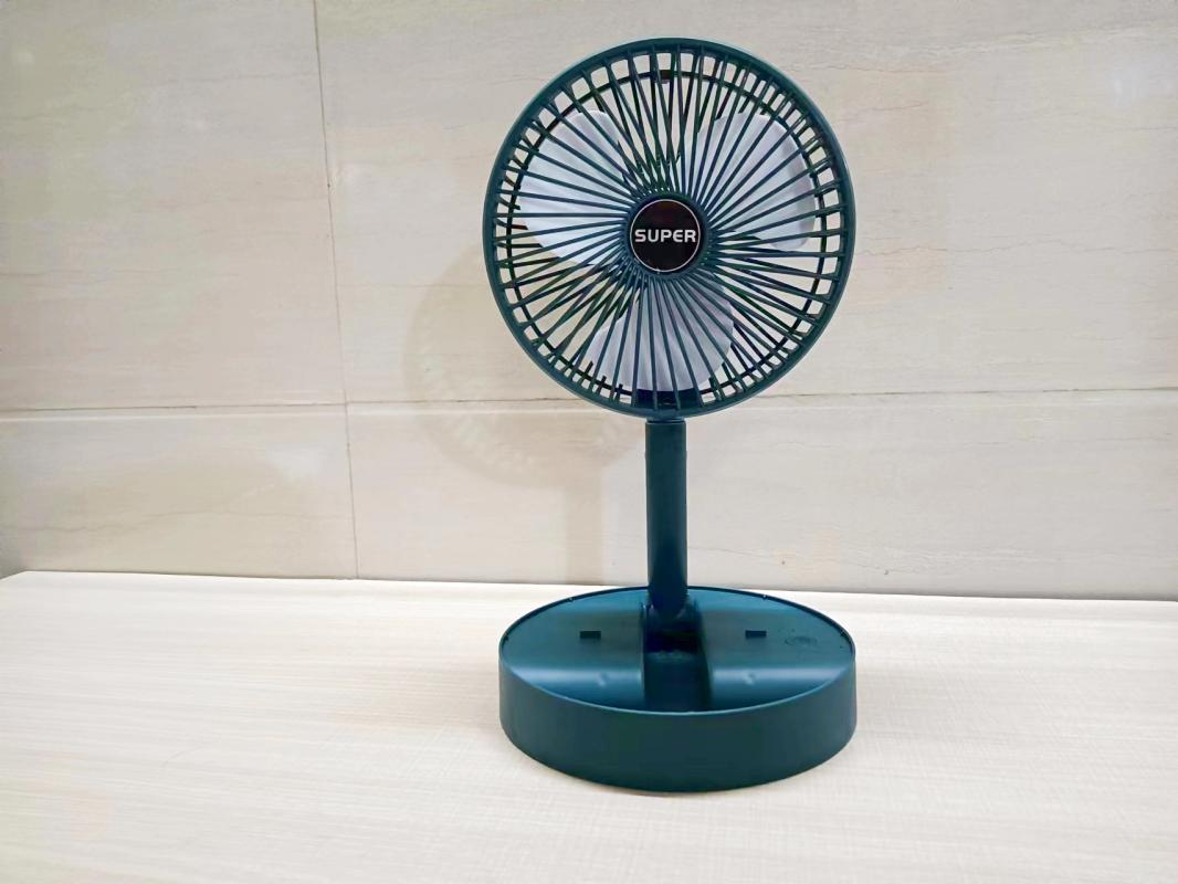 

Подставка-вентилятор, 6-дюймовый складной портативный телескопический напольный/USB с аккумуляторной батареей, 3 скорости, супер тихая регулируемая высота зелёный