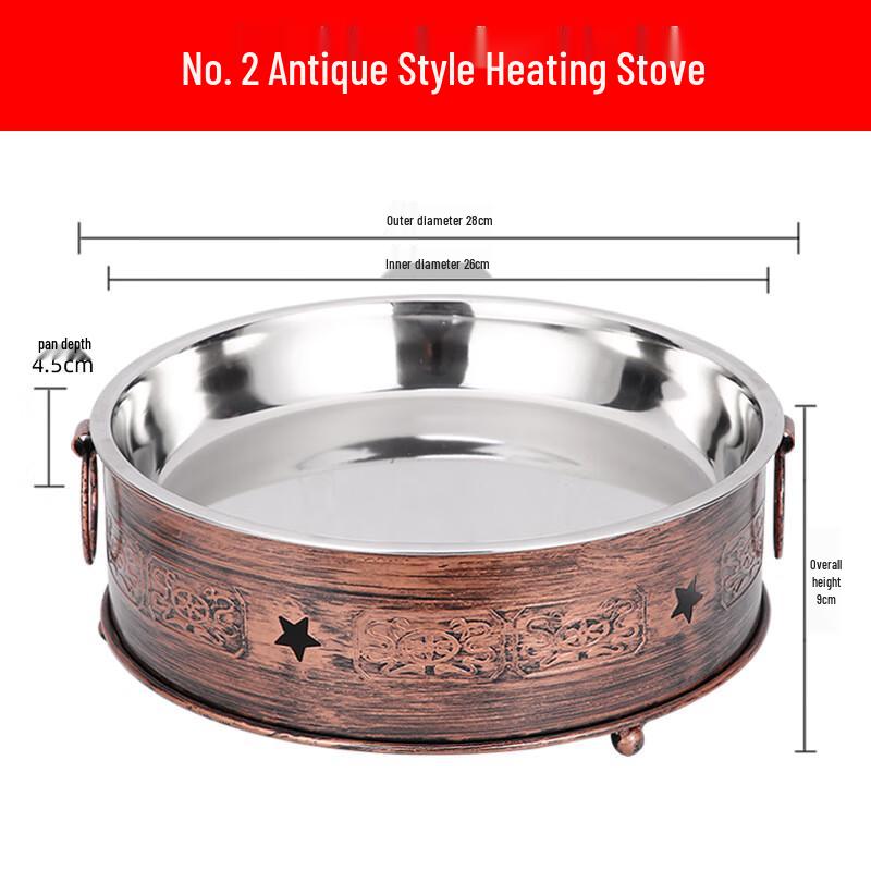 ZISIZ 26CM Commercial Stainless Steel Retro Hot Pot