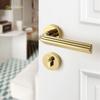 For Zinc Alloy Modern Gold Lightweight Minimalist Interior/Exterior Door Handle & Lock Customizable Finish 5+ Year Warranty