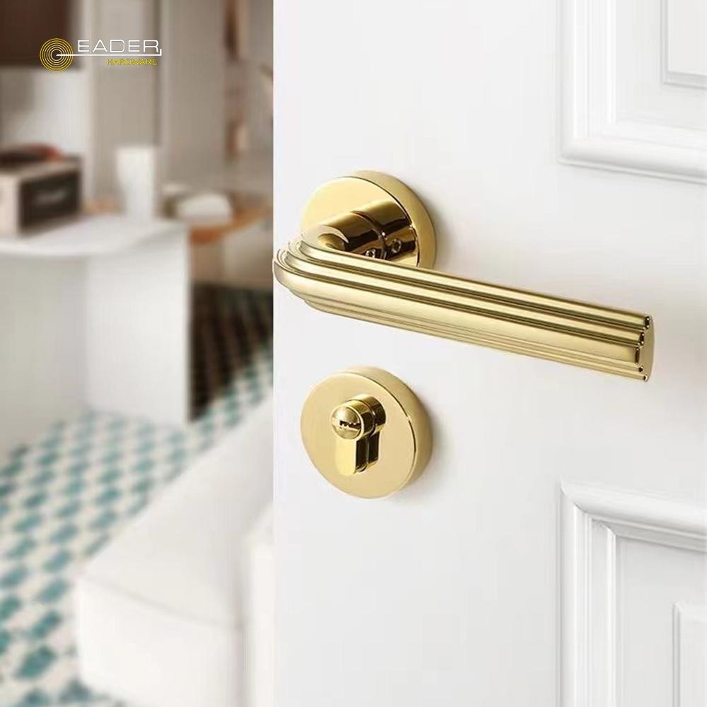 For Zinc Alloy Modern Gold Lightweight Minimalist Interior/Exterior Door Handle & Lock Customizable Finish 5+ Year Warranty