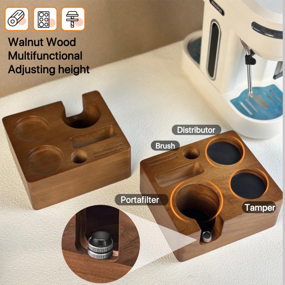 Coffee Portafilter Holder 51mm 54mm 58mm Wooden Coffee Tamper Stand Espresso Coffee Maker Support Base Tools Barista Accessory