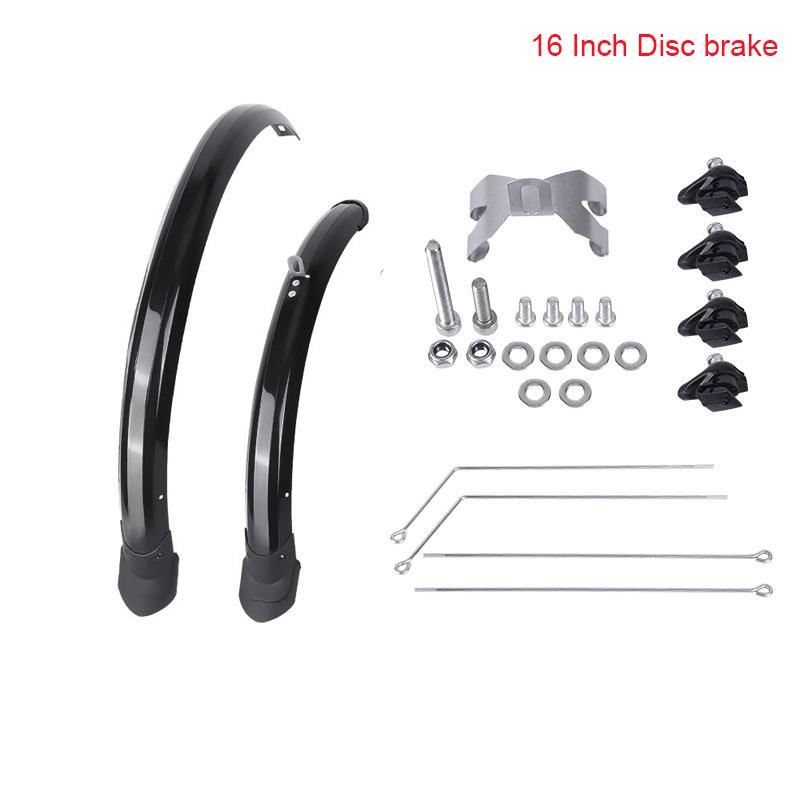 16 20 inch Aripi biciclete 2 buc față spate Apărător de noroi dublu bracing mărime reglabilă aripi biciclete pentru biciclete pliabile cromate
