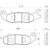 Daytona Motorcycle Brake Pads, Golden Pad X (Sintered Metal Pad), Monkey 125/ABS (19-22), CBR125R