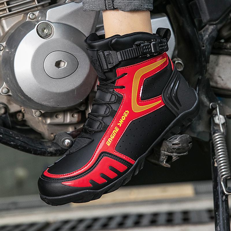 Large Size  Unisex Motorcycle Boots Anti-slip Anti-collision Motorcycle Boots Men's Boots