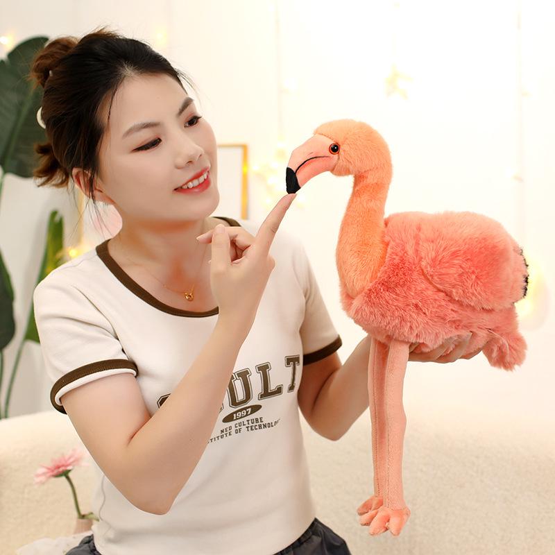 Rosa Flamingo Kuscheltier - Schlafbegleiter & Wohnzimmerdeko Puppe