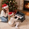 VEVOR Kids Piano Keyboard, 25 Keys Wooden Digital Piano for Kids, Mini Music Educational Instrument Toy with Realistic Sound, Dual Power