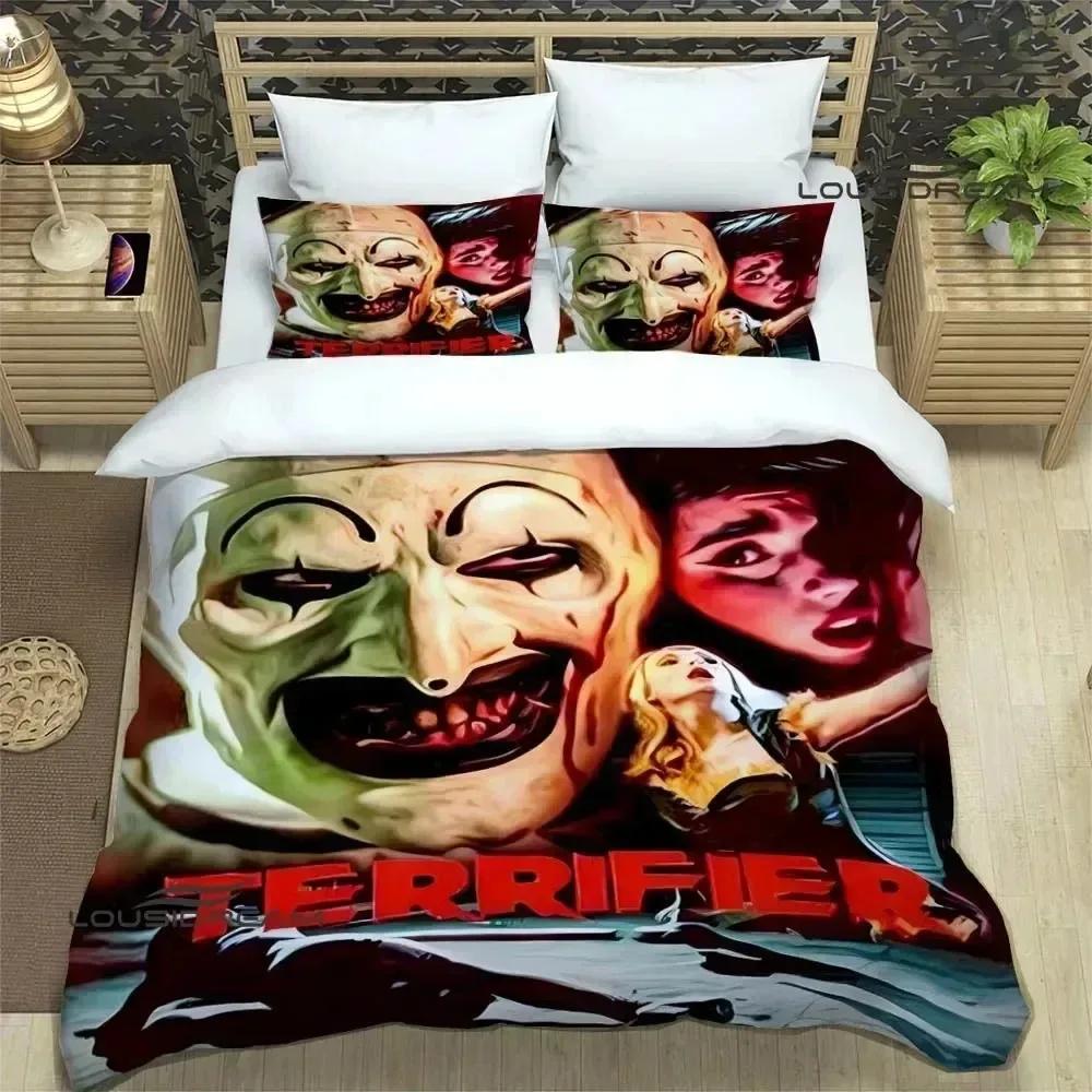 Terrifier horror 3D NEW Duvet Cover Pillowcase Bedding Set Adult Boy Girl Bedroom Decoration Children Single Double Large