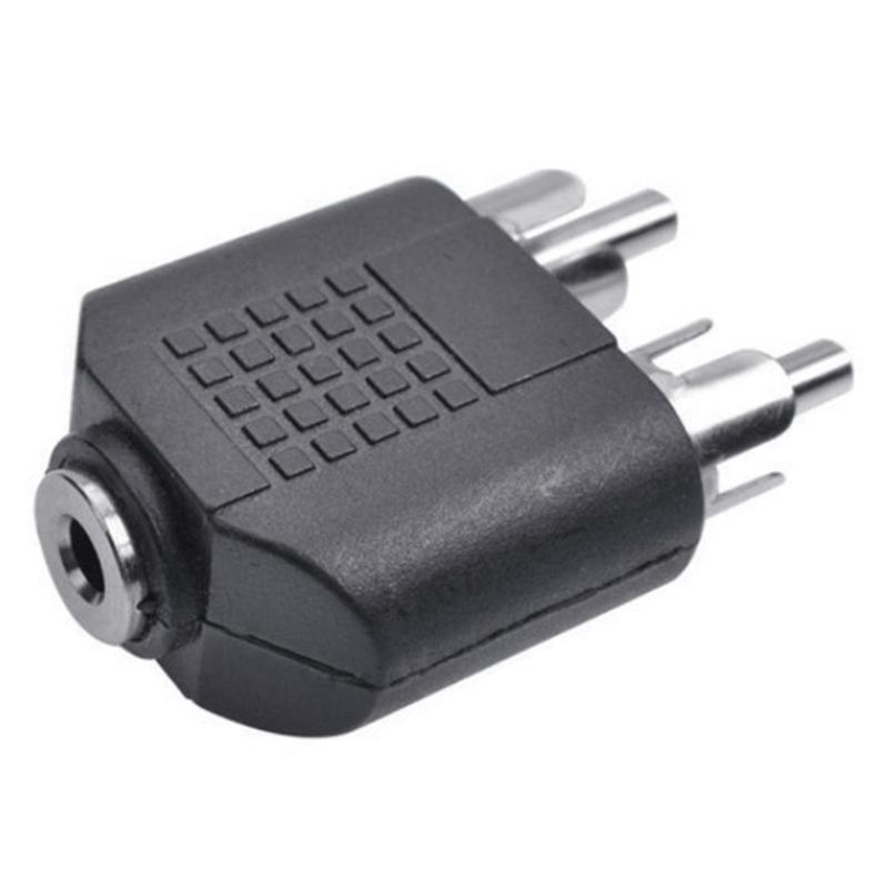 3.5mm Male To Female 2RCA Auditory Connector Computer TV 3.5 6.5 Plug Female Auditory Adapter