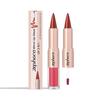 Zephoco Zweifarbiger Spiegel-Lipgloss - Feuchtigkeitsspendend, Seidiges Rotbraun & Nude-Rosa