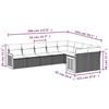 VidaXL Salon de Jardin avec Coussins 9 pcs, Canapés de Terrasse, Ensemble de Meubles de Patio, Mobilier d'Extérieur, Beige 3260385