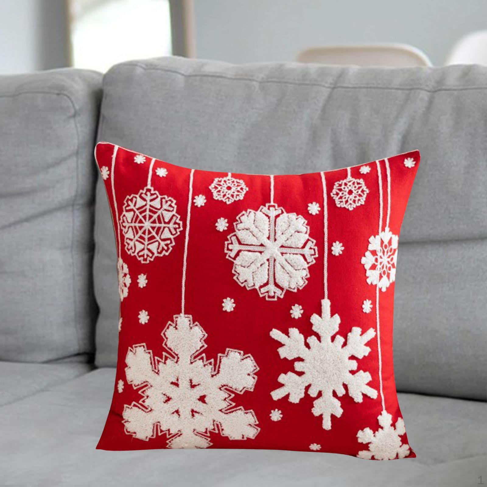 

Рождественская наволочка 18x18 дюймов на молнии наволочка вышитый декор чехол для Snowflake