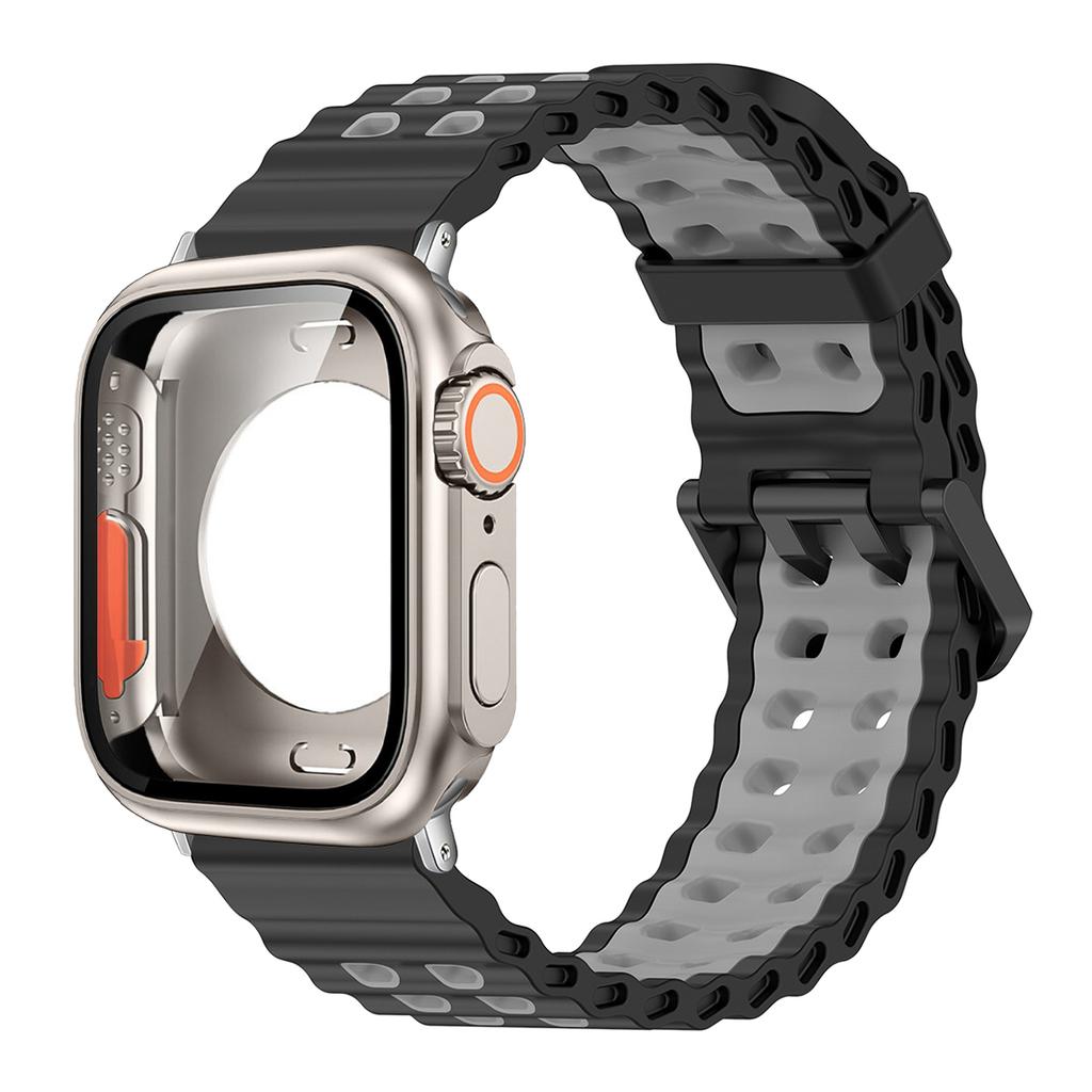 Silicone Strap+Change to Ultra Case For Apple Watch 11 10 42/46mm Protective Cover for iwatch Series 9 8 7 6 se54 40/41/44/45mm
