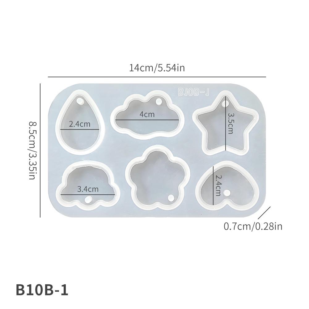 Geometric Earring Silicone Mold: Butterfly, Star, Heart Keychain & Pendant