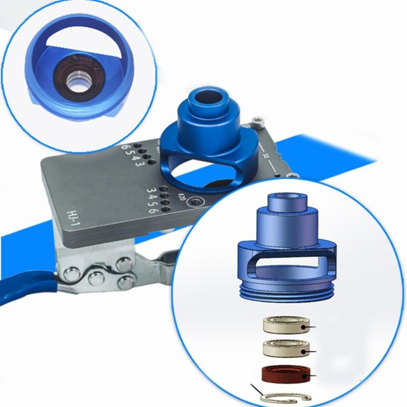 Carpentry Hole Drilling Guide Locator 35mm Hinge Boring Jig with Fixture Aluminum Hole Opener Template Door Cabinets
