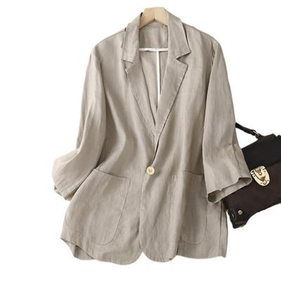 Frühling Herbst Damen Dünne Jacke Einfarbig Blazer Vintage Anzüge Top Casual Blazer Anzug für frauen Mantel