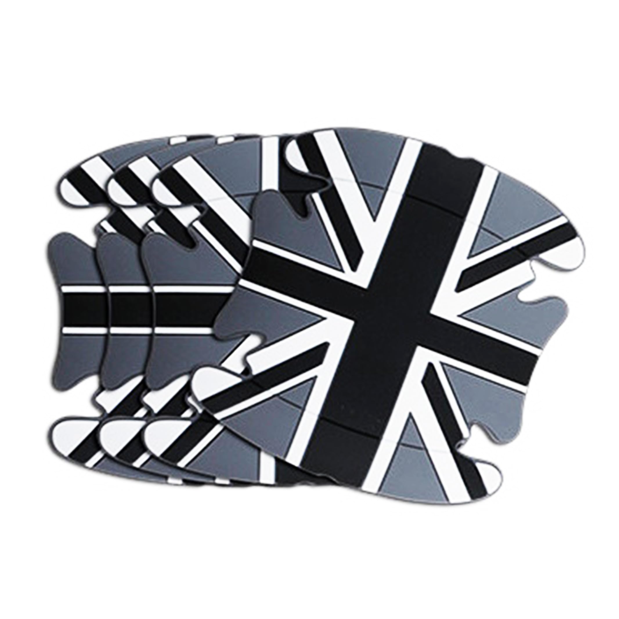 

[Защита дверной ручки] Наклейки, устойчивые к царапинам, Набор из 4 шт., Дизайн Union Jack, Силикон