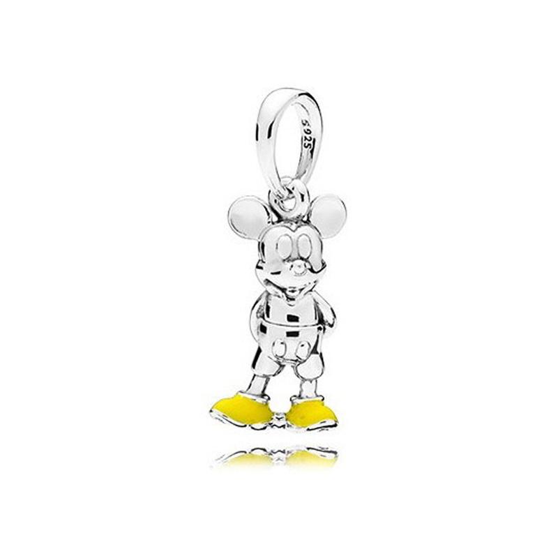 Neues Miniso Disney Donald Duck Minnie Charm 925 Silber Armband Halskette DIY Schmuck Geschenke für Frauen