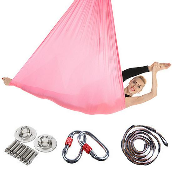 Shiyi Aerial Yoga Hammock with Micro-Elastic Straps for Home and Studio Use