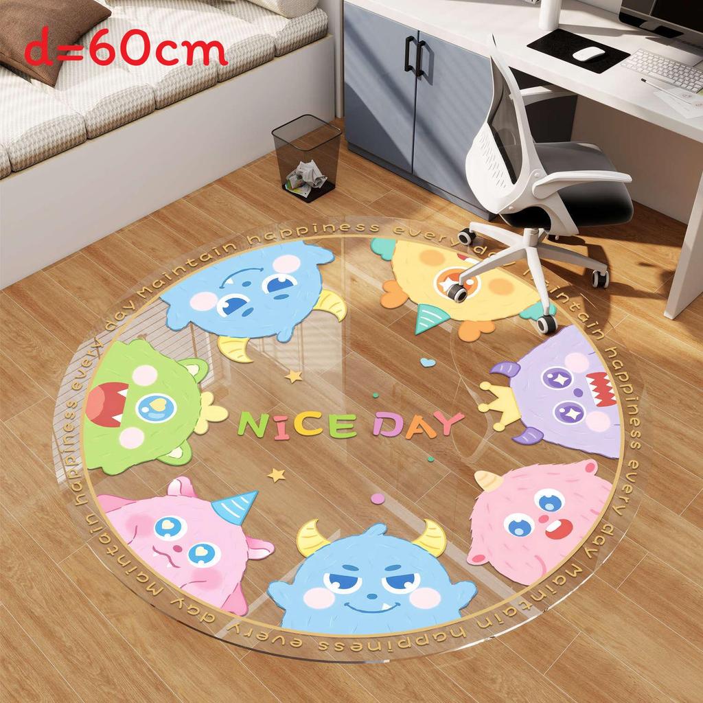 Spring Blossom Cartoon Pvc Computer Chair Pad For Home Office And Bedroom Decor