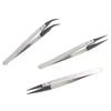 For Watch Hands Installation Work Straight Elbow ESD-259 ESD-259A ESD-7A Handle Stainless Antistatic Plastic Tweezers