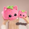 Latest Arrival Strawberry Feline Plush Produce Pastel Lemon Kitten Soft Keyring Huggable Adorable Purse Trinket Maiden Present