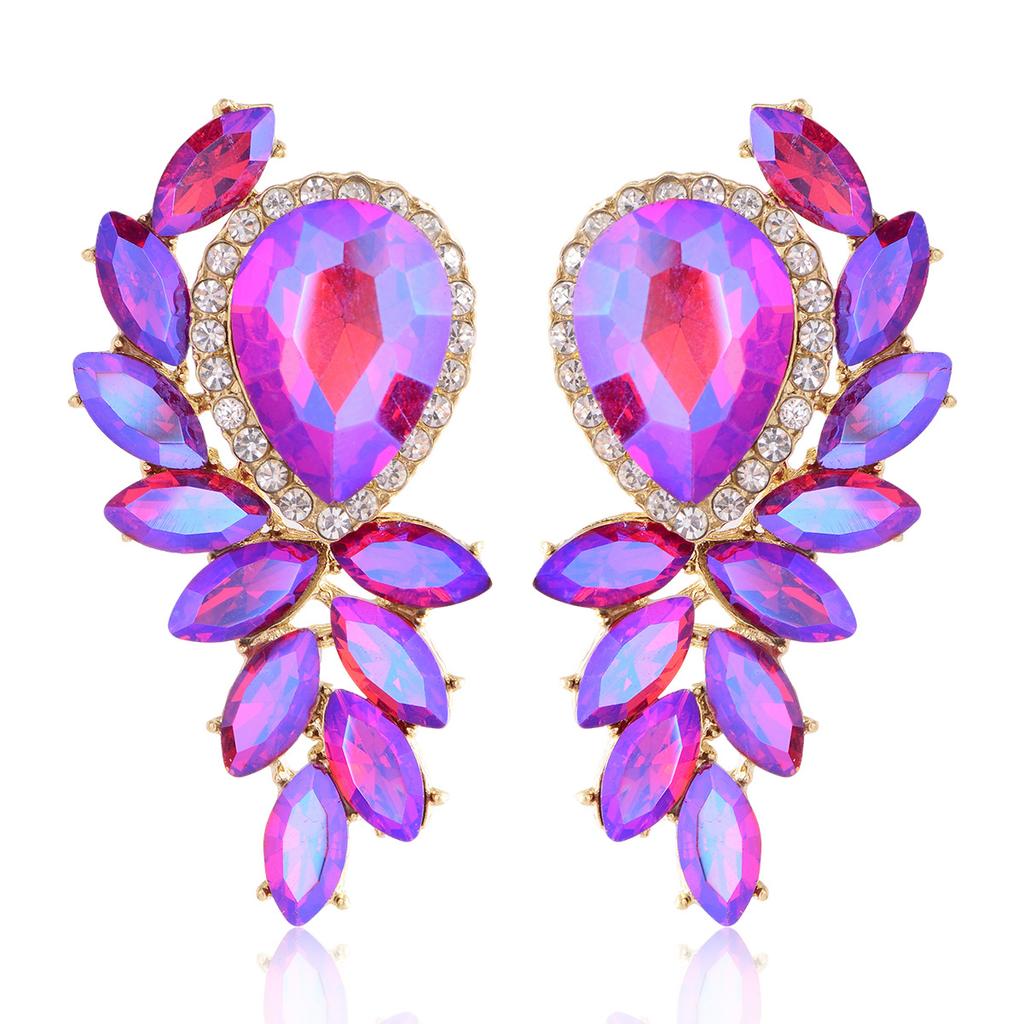 Luxury Rhinestone Stud Earrings For Women Elegant And Exquisite Crystal Ear Jewelry Fashionable Personalized Accessories