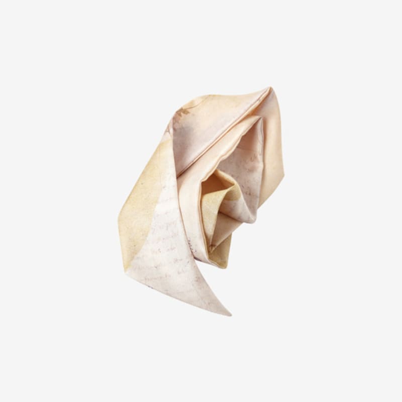 EDTR Ivory Paper Silk Scarf ED23A4FAZ0681