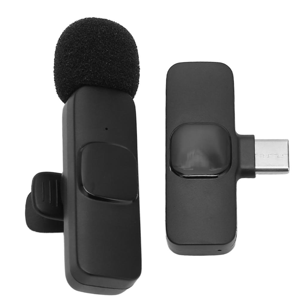 Wireless Lavalier Microphone Bluetooth Mini Lavalier Lapel Mic for Recording Live Stream Vlog