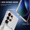 Samsung Galaxy S25 Ultra Transparent Flip Phone Case with Card Holder and Drop-proof Protection.