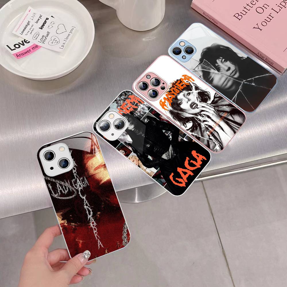 Lady Gaga Ablums For IPhone 14 13 12 Mini 11 Pro XS Max X XR 14 Plus Tempered Glass Cover