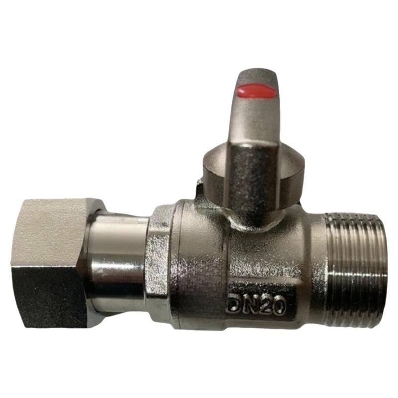 4-6 Point Copper DN15 Union Ball Valve, Thickened, Internal/External Thread, Straight-Through, for Hot/Cold Water Systems