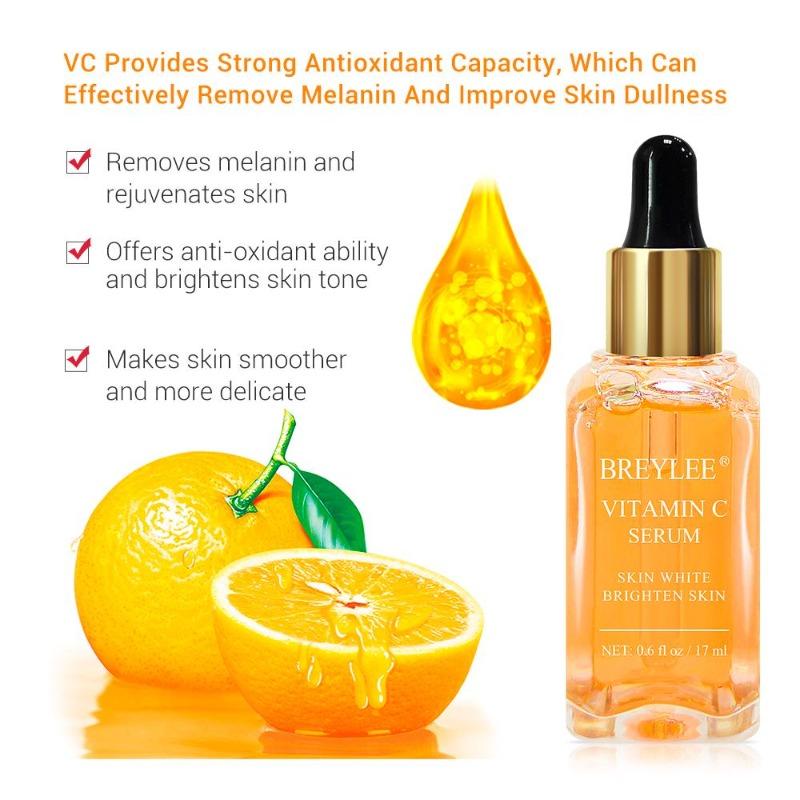 BREYLEE - Anti-Aging Vitamin C and Vitamin E Serum for the Face, Anti-Aging, Whitening, Essence, Topical Oil, Hyaluronic Acid, Cosmetic, 17ml