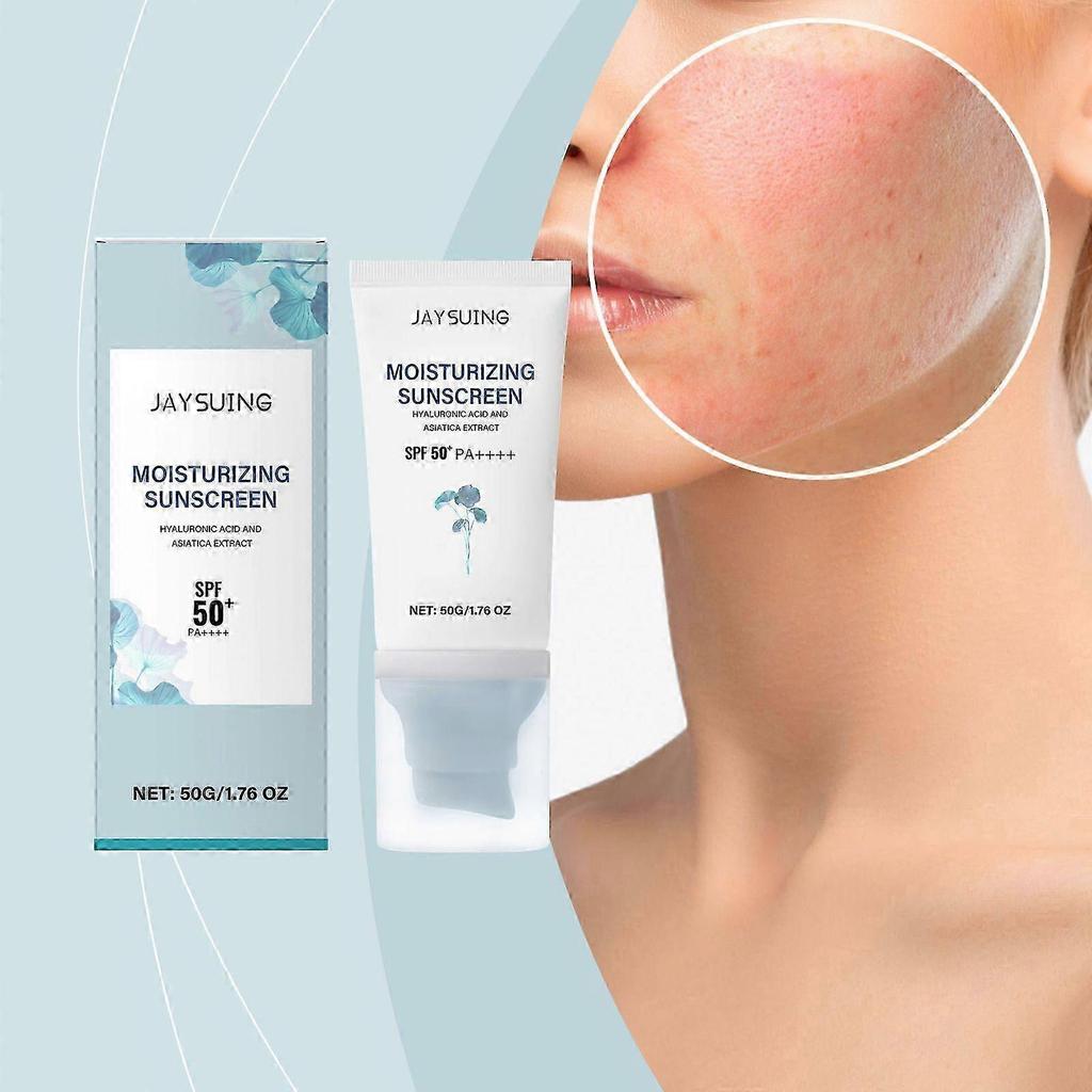 Feuchtigkeitsspendende Sonnencreme Gesicht LSF 50, Centella Sonnencreme, Centella Asiatica Sonnencreme für Gesicht und Körper, Täglicher Sonnenschutz, Erfrischend und Nichtfettend