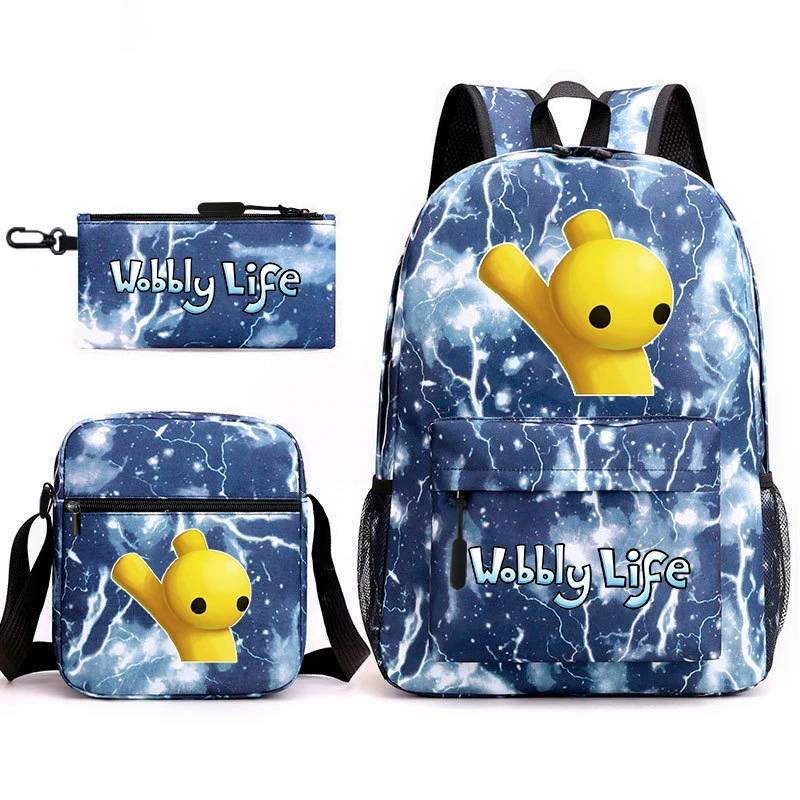 Design Printed Backpack And Shoulder Bag Three Piece Set Kids Gift