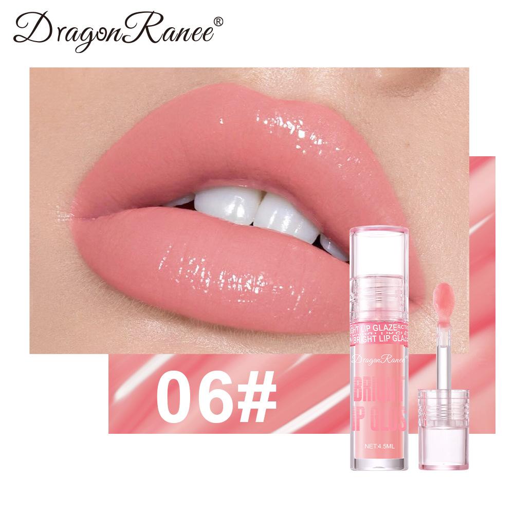 

Стеклянная увлажняющая помада-зеркало с эффектом водного сияния, бусины и большая кисточка для создания загадочных губ, блестящая маслянистая помада, водостойкий и стойкий жидкий блеск для губ