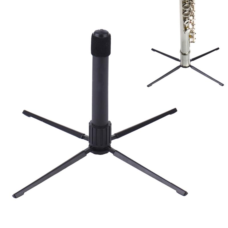 Flute Holder Foldable 4-Leg Stand Clarinet Rest Rack Base Lightweight&Compact