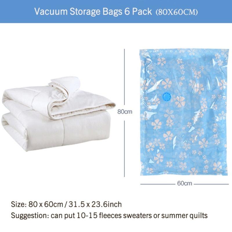 Thickened Vacuum Storage Bag For Cloth Compressed Bags with Hand Pump Reusable Blanket Clothes Quilt Organizer Travel