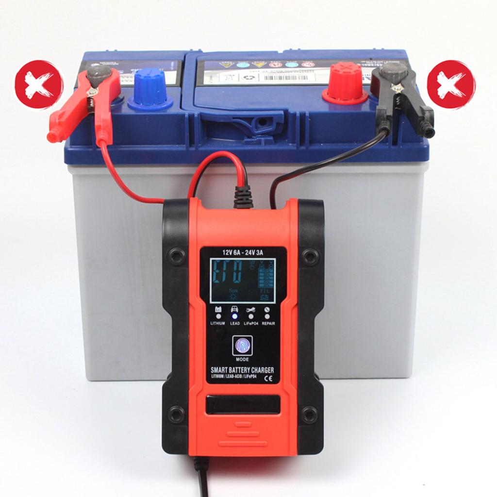 Car Battery Charger, 12V 7A   acid Batteries Charger, LCD Display Smart Battery Maintainer 7 Stages Trickle Chargers