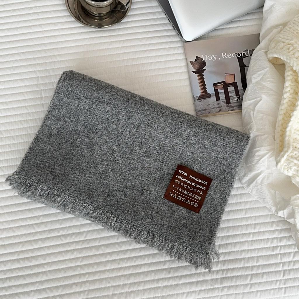 Einfarbiger Kaschmir-Imitat-Schal für Damen, geeignet für den Winter, geeignet für Paare, doppelt verwendbar, warm, lang, dick