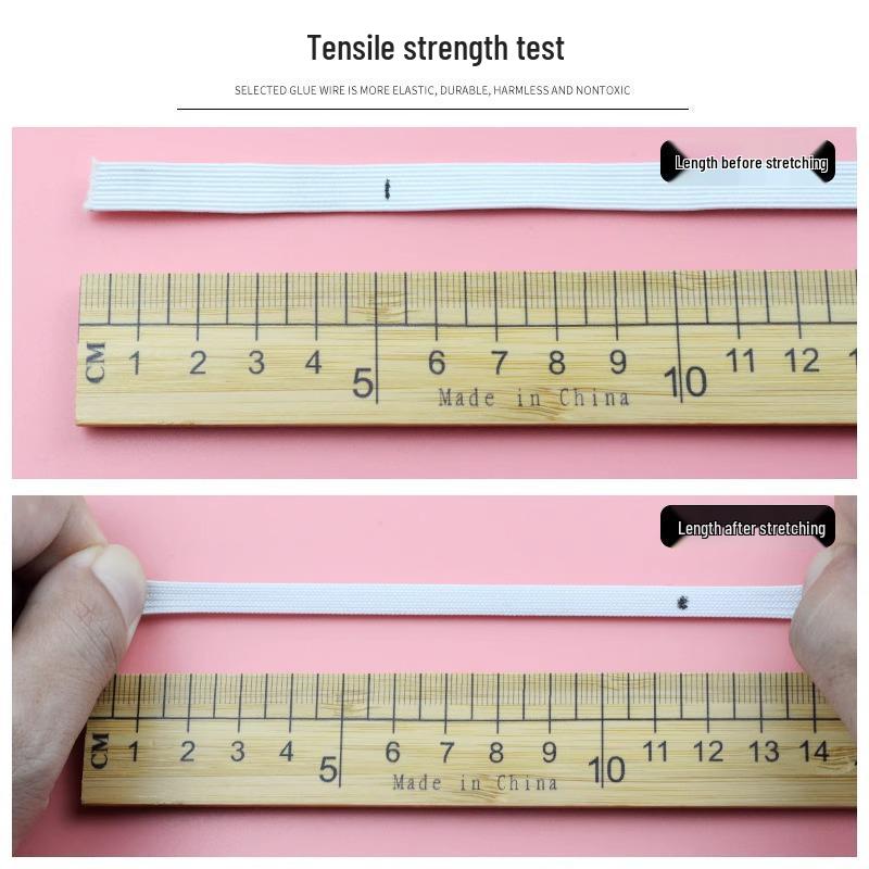 Hohe Elastizität, langlebiges breites flaches Taillenbund-Gummiband für Hosenbündchen - dehnbar und figurformend, universelle Passform.