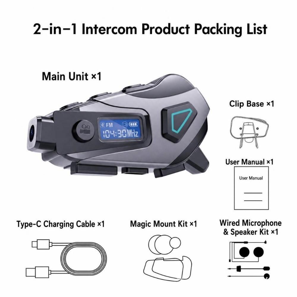 4K HD Camera Helmet Headset K10 MAX Helmet Bluetooth Headset Bluetooth Headset Motorcycle Riding