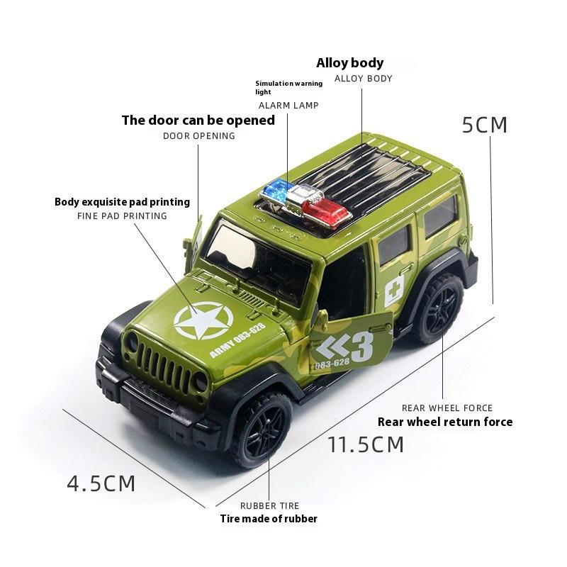 Alloy Off-road Toy Car Model Men's Door Opening Inertia Toy Car Gift Toy Ornaments Decoration