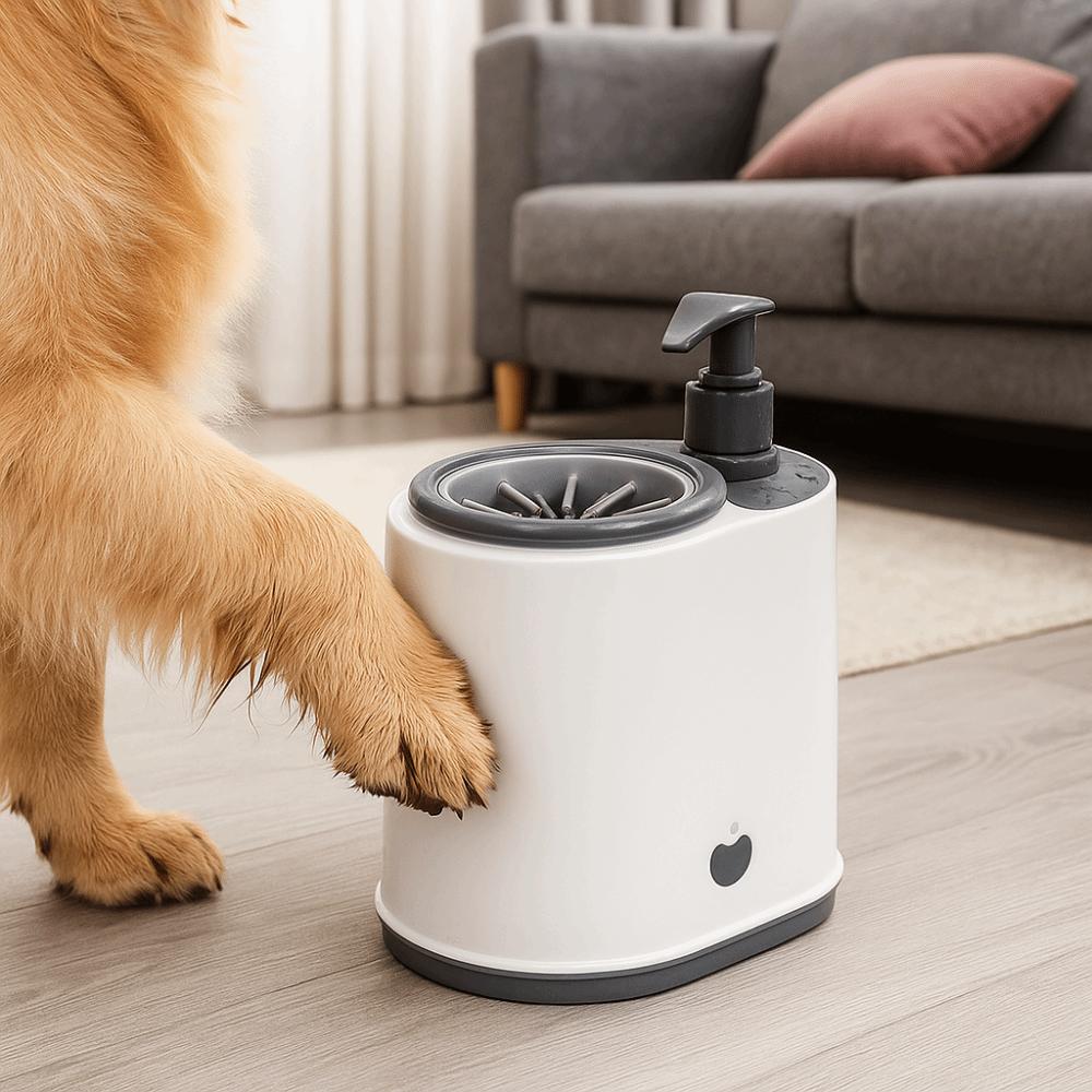 2 In 1 Automatic Pet Foot Washer Detachable Quickly Wash Pet Paw Washing Cup Silicone with Soap Dispenser Foot Washing Machine