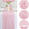 Semi-Sheer Gauze Table Runner Sage Cheesecloth Table Setting Dining  Vintage Wedding Decoration Banquets Arches Retro Boho Decor