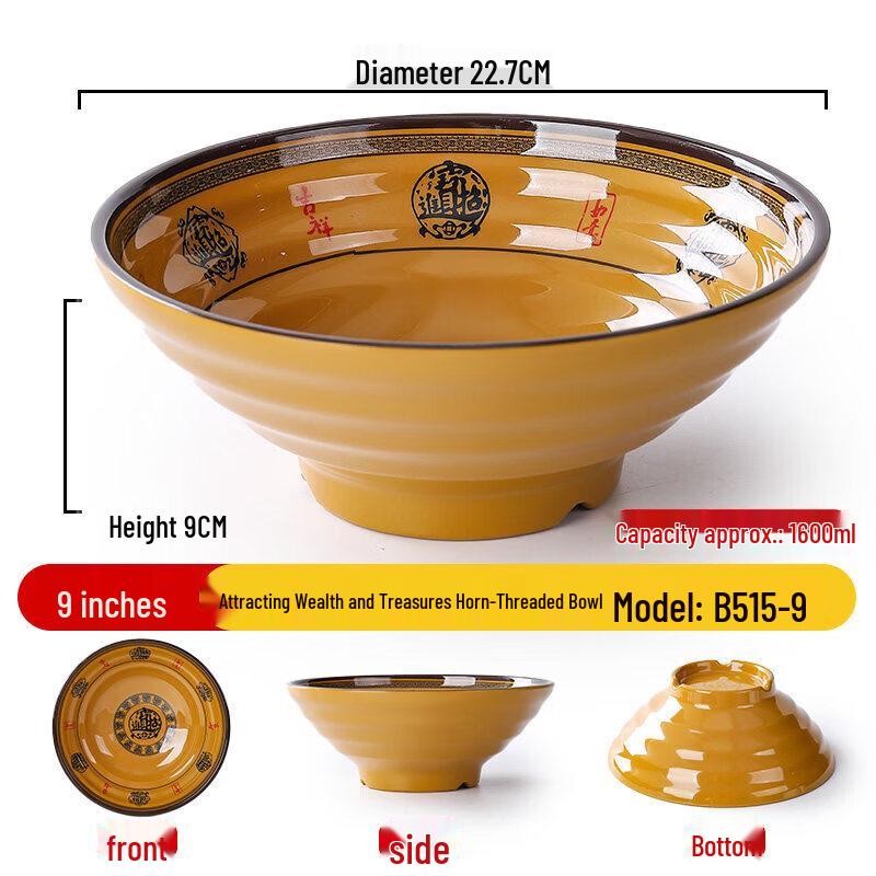 Nordic Style 9-inch Melamine Commercial Soup Bowls (2-Pack)