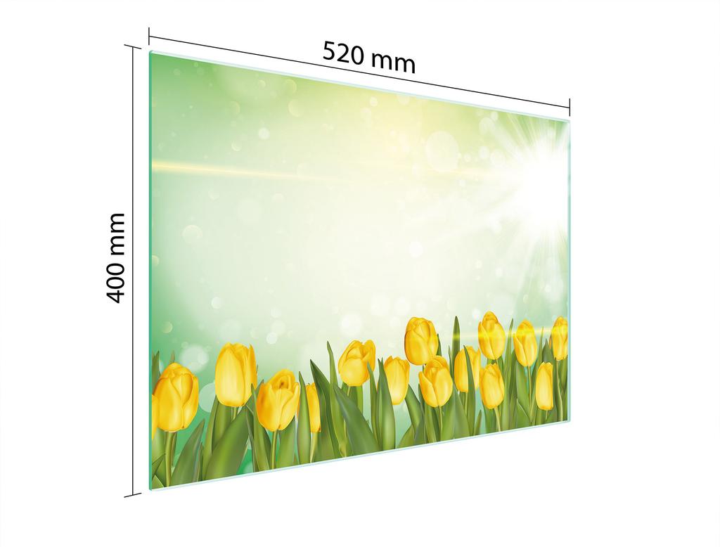 SZKLANA DESKA DO KROJENIA 52x40 TULIPANY