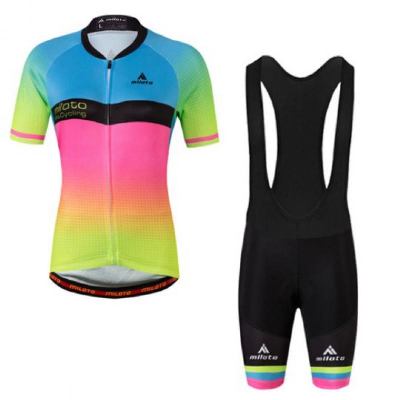 Damen Fahrradtrikot Atmungsaktiv Schnelltrocknend Mountainbike Rennrad Bekleidung Outdoor Sportbekleidung