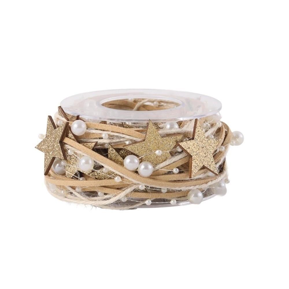 Five Meters Long Christmas Ribbon Roll Multi Textured Handmade Festive Garland Gift Packaging