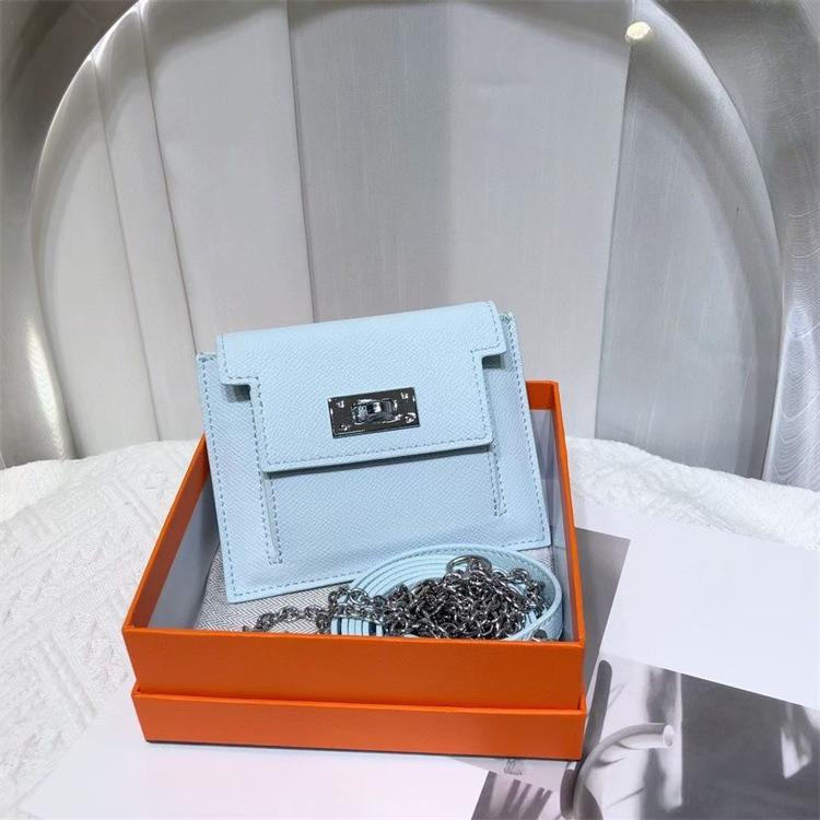 Women's short palm pattern cowhide shoulder crossbody simple new change bag fanny pack wallet card bag integrated bag