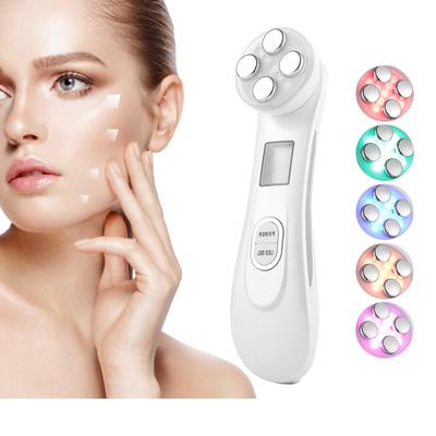 5-V-1 RF radiofrekvenční EMS elektroporace LED Photon Beauty Device Lifting pleti Tighten Anti-Wrinkle Skin Care Masážní přístroj na obličej